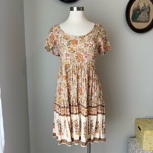 Moolk boho floral nursing dress with zip access